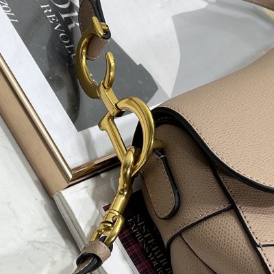 Alternative view of Replica Dior Saddle Bag Sand Pink Grained Calfskin M0455Cbaa_M84P