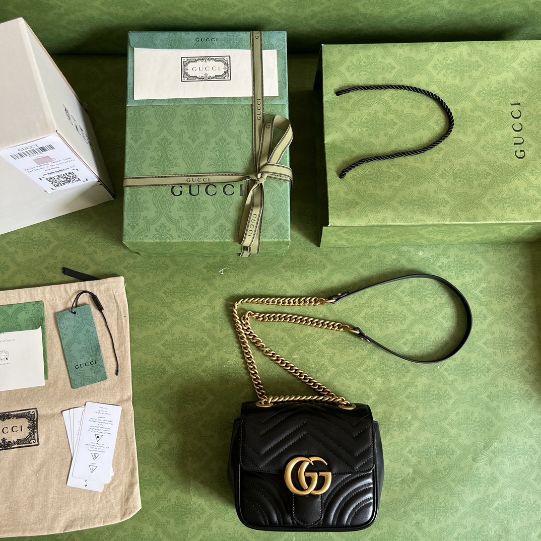 Replica Gucci Marmont Gg Black 739682 - Image 6