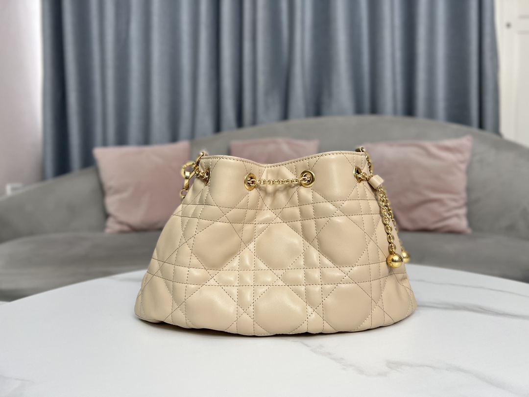 Replica Dior Medium Ammi Bag Sand Pink Supple Macrocannage Lambskin M22566Fbe_M84P