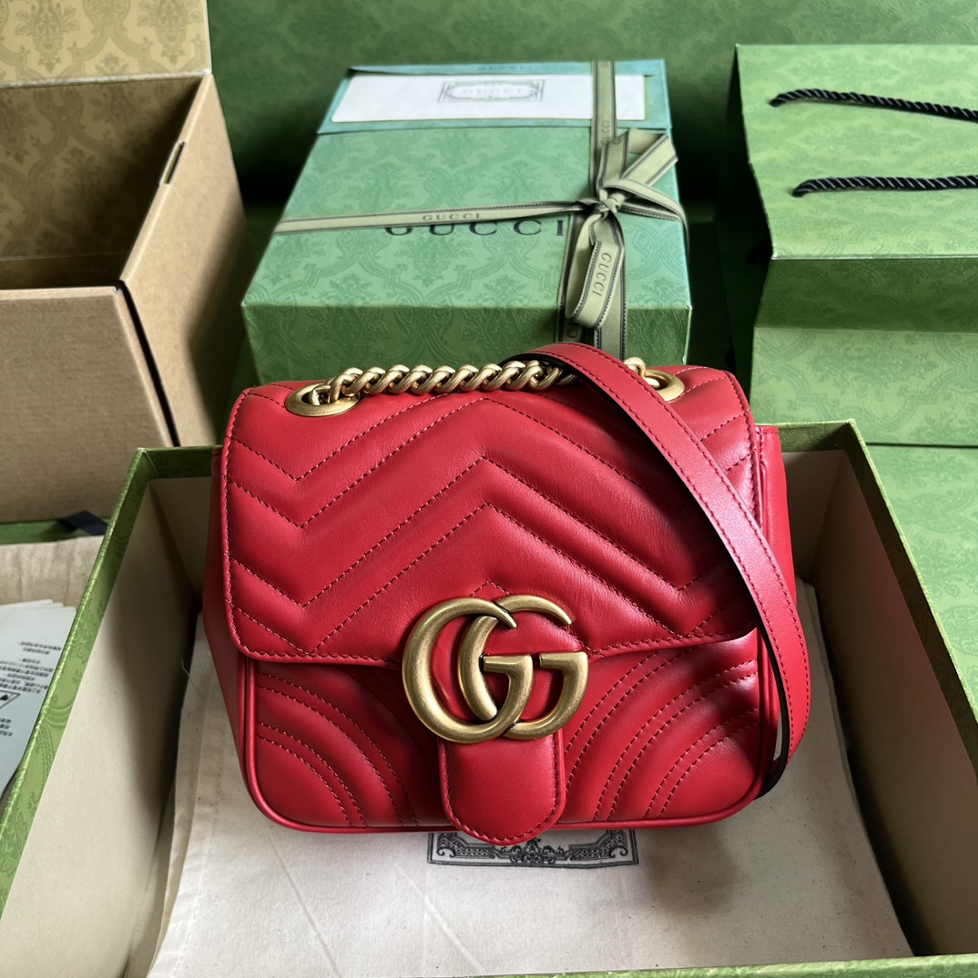 Replica Gucci Marmont Gg Red 739682