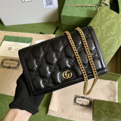 Replica Gucci Gg Matelasse Chain Wallet 723787
