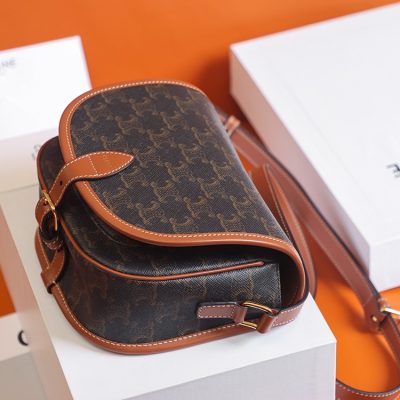 Alternative view of Replica Celine Medium Folco Bag In Triomphe Canvas And Calfskin