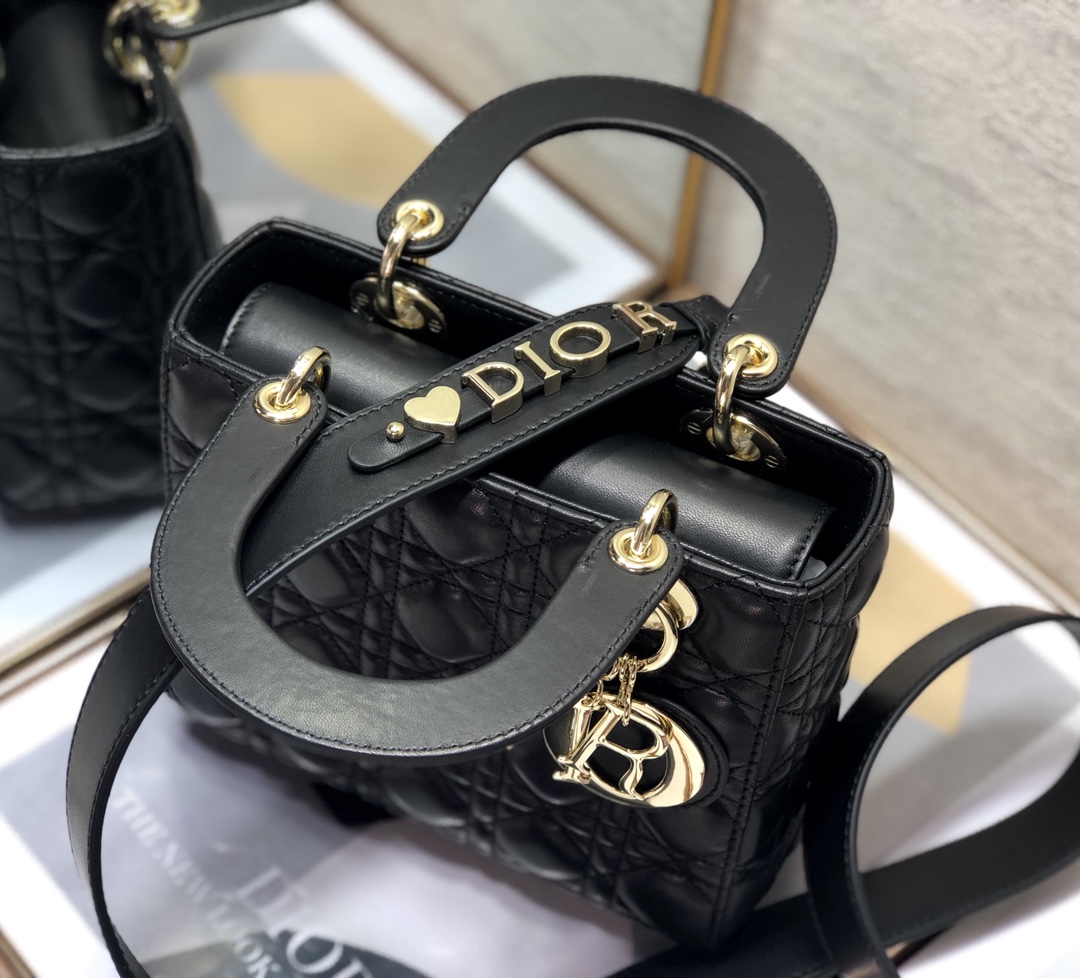 Replica Dior Medium Lady Dior Bag Black Patent Cannage Calfskin M0565Owcb_M900 - Image 6