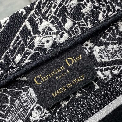 Alternative view of Replica Dior Book Tote Large Black And White Plan De Paris Embroidery M1265Zomp_M993