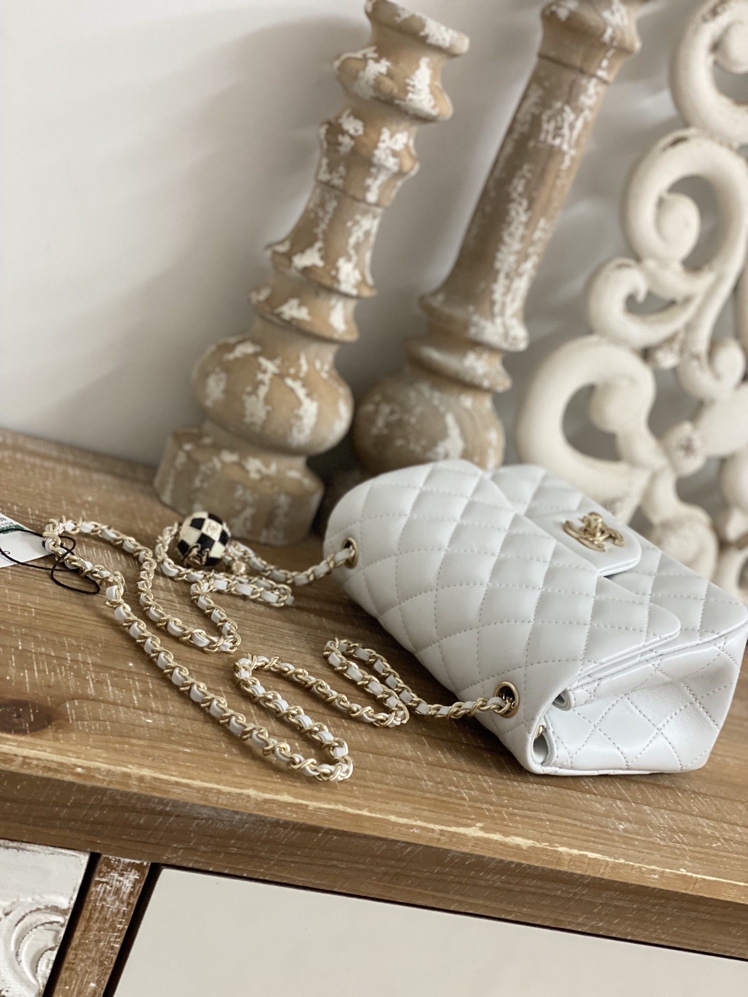 Replica Chanel Cf Mini 1786 White - Image 5