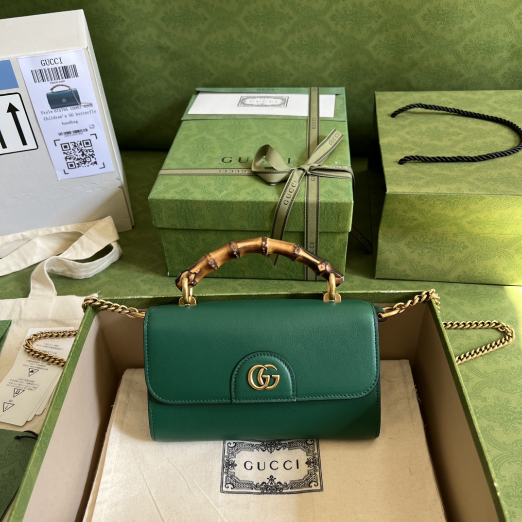 Replica Gucci Gg Small Top Handle Bag With Bamboo