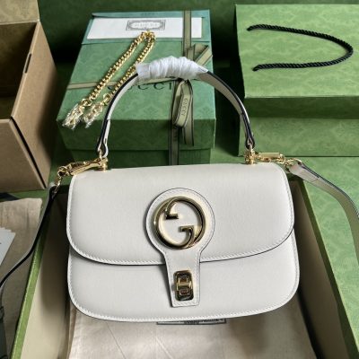 Replica Gucci Blondie Top-Handle Bag White 735101