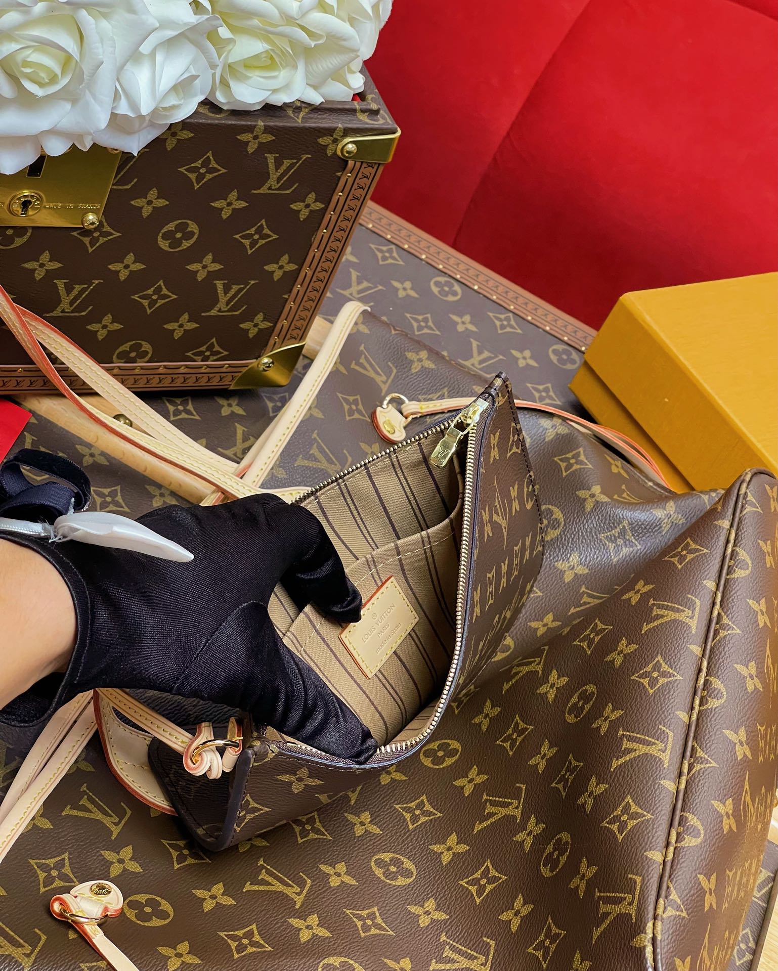 Replica Louis Vuitton Monogram Neverfull Pm/Mm/Gm M40995 - Image 2