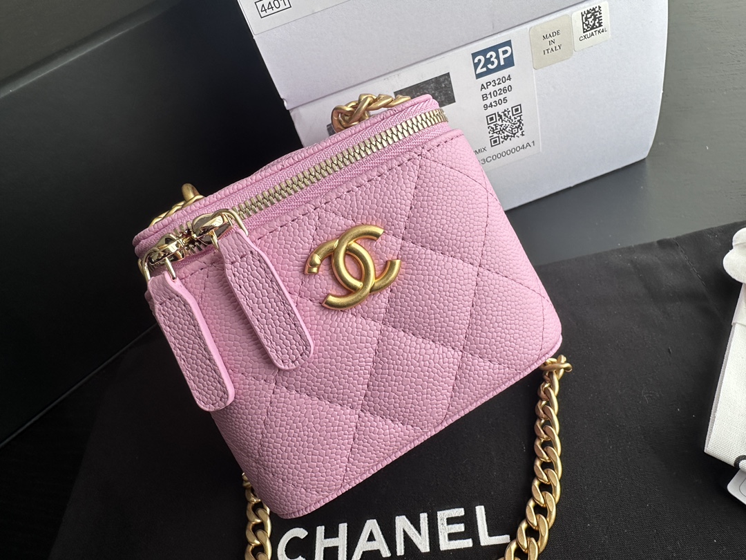 Replica Chanel Clutch With Chain Grained Calfskin & Gold-Tone Metal Pink Ap3203