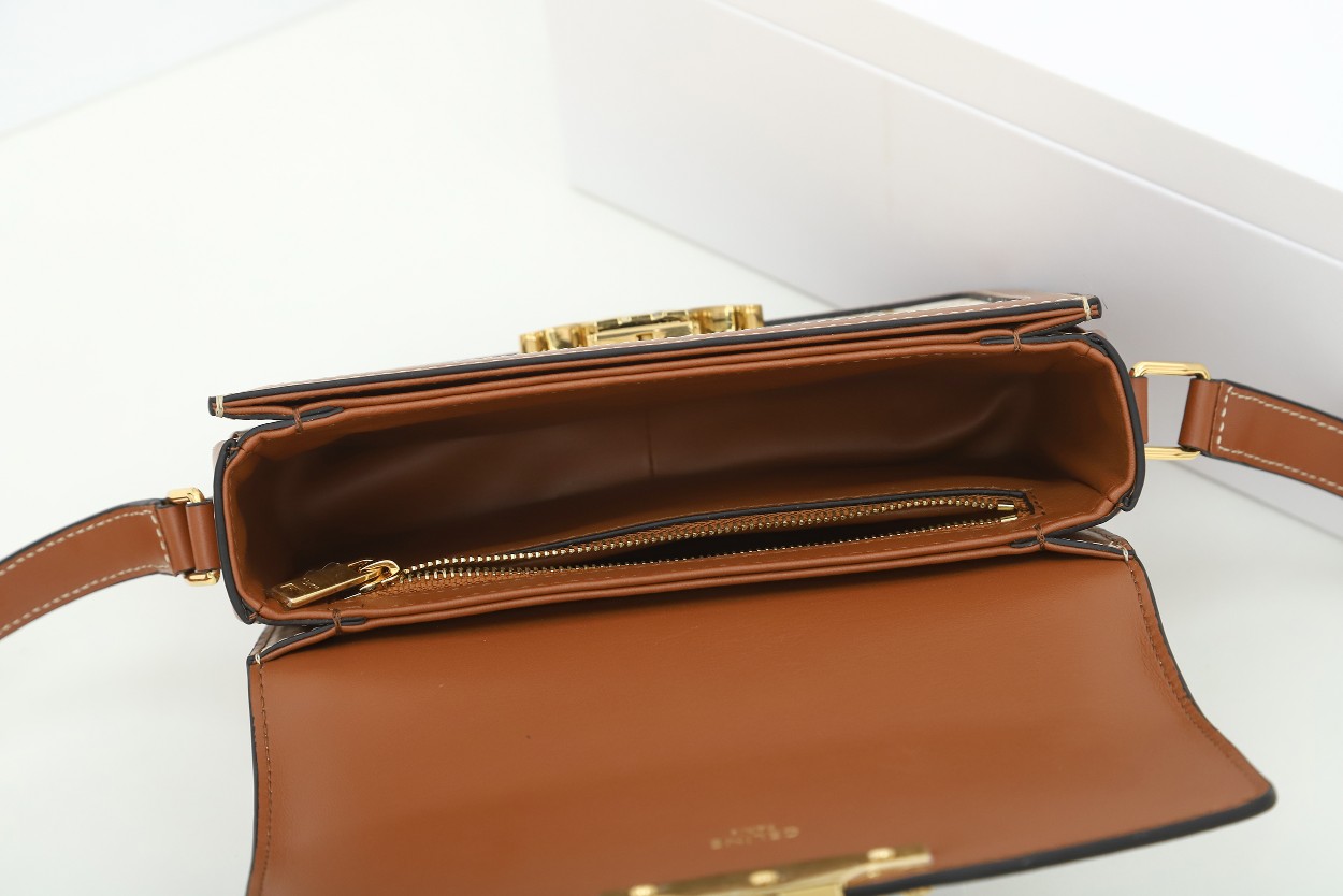 Replica Celine Teen Triomphe Bag In Triomphe Canvas And Calfskin White - Image 2