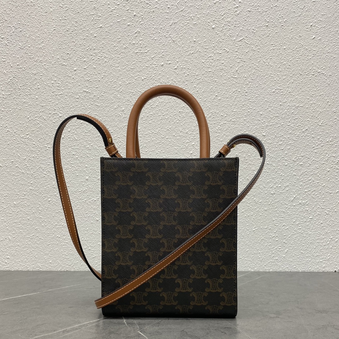 Replica Celine Triomphe Mini Tote Black 194372Bzk.04Lu - Image 7