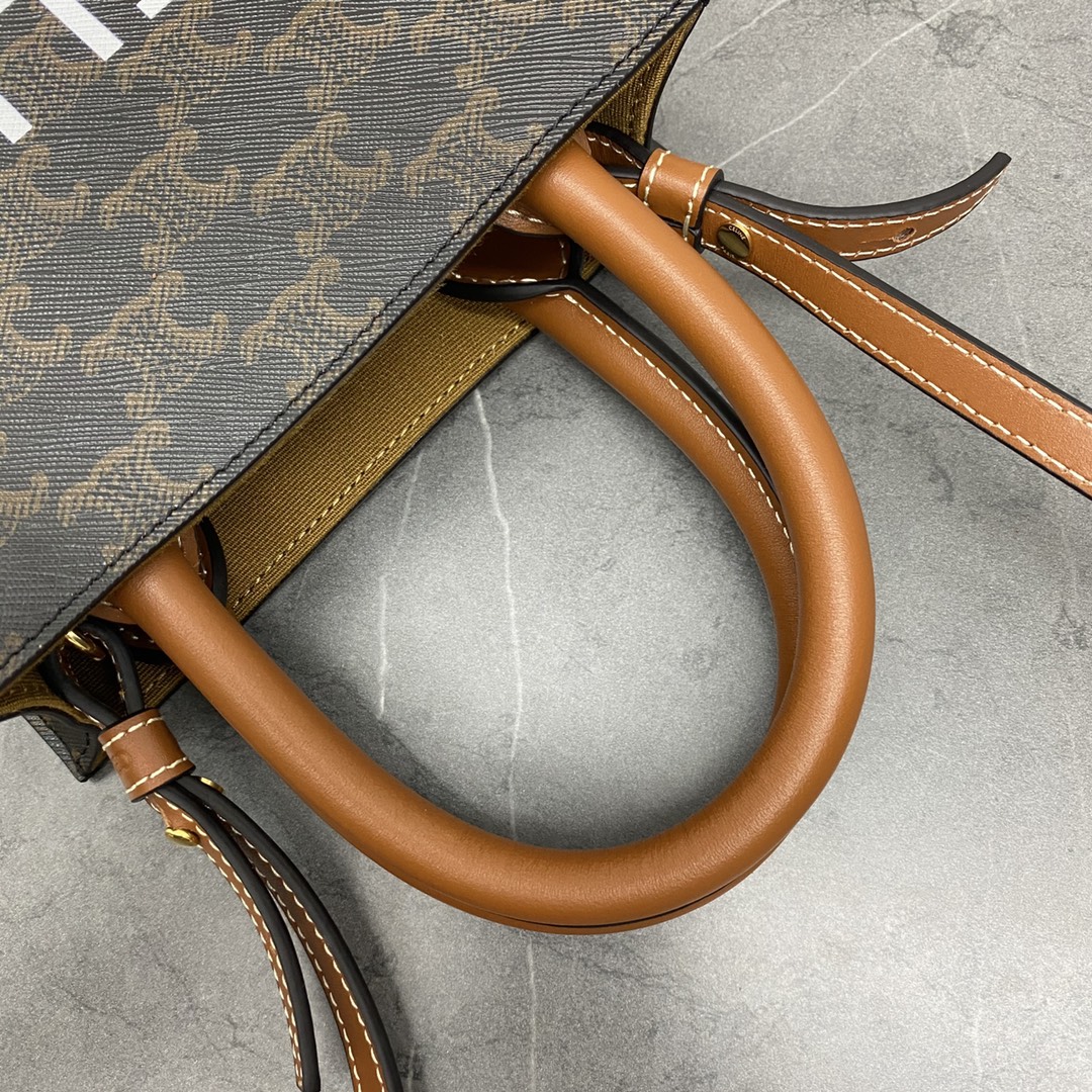 Replica Celine Triomphe Mini Tote Black 194372Bzk.04Lu - Image 9