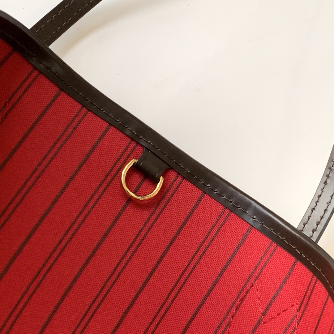 Replica Louis Vuitton Damier Ebene Neverfull Red Pm/Mm/Gm M41603 - Image 8