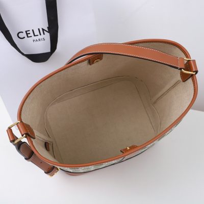 Alternative view of Replica Celine Medium Bucket In Triomphe