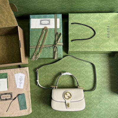 Alternative view of Replica Gucci Blondie Top-Handle Bag White 735101