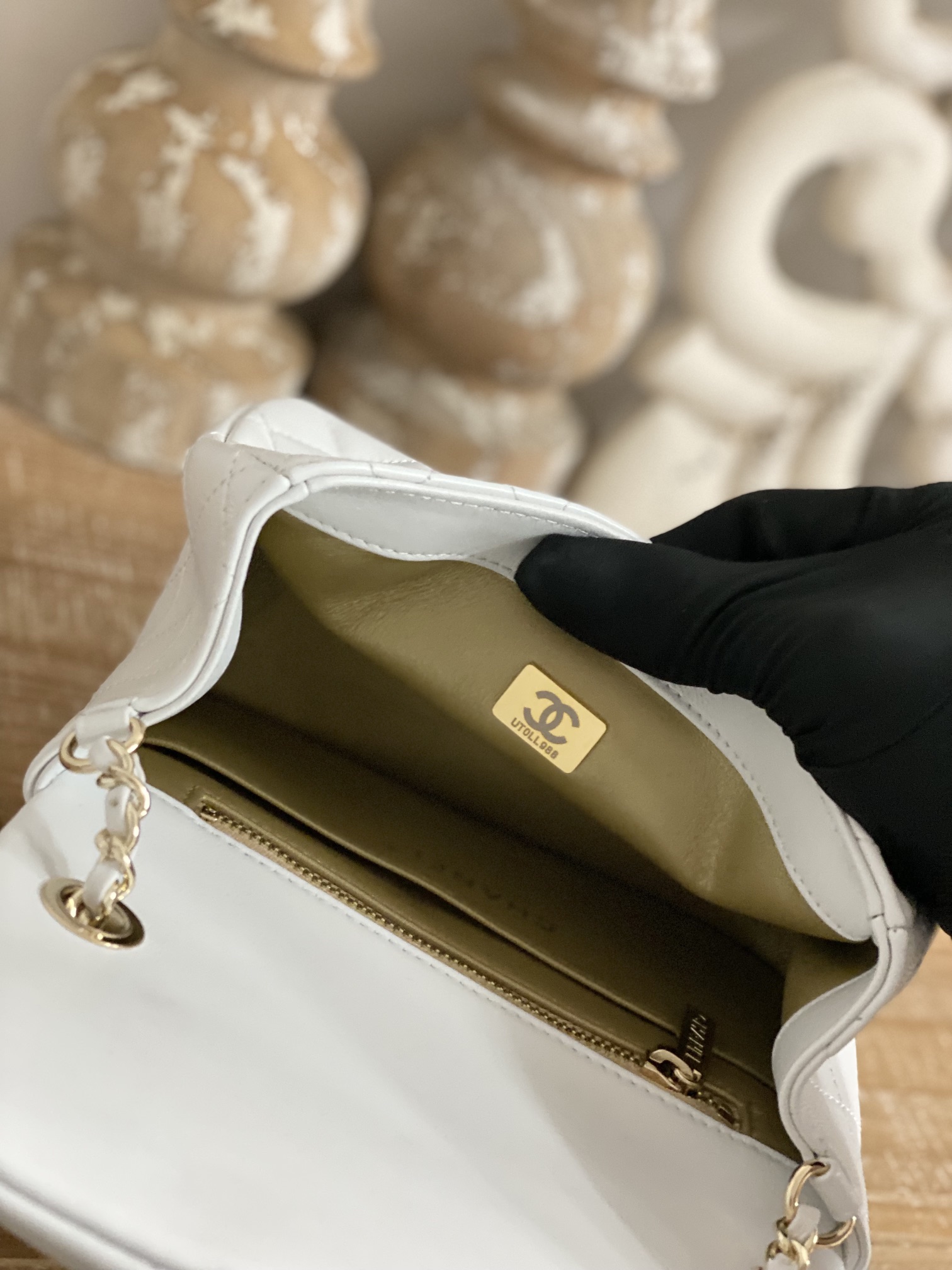Replica Chanel Cf Mini 1786 White - Image 9
