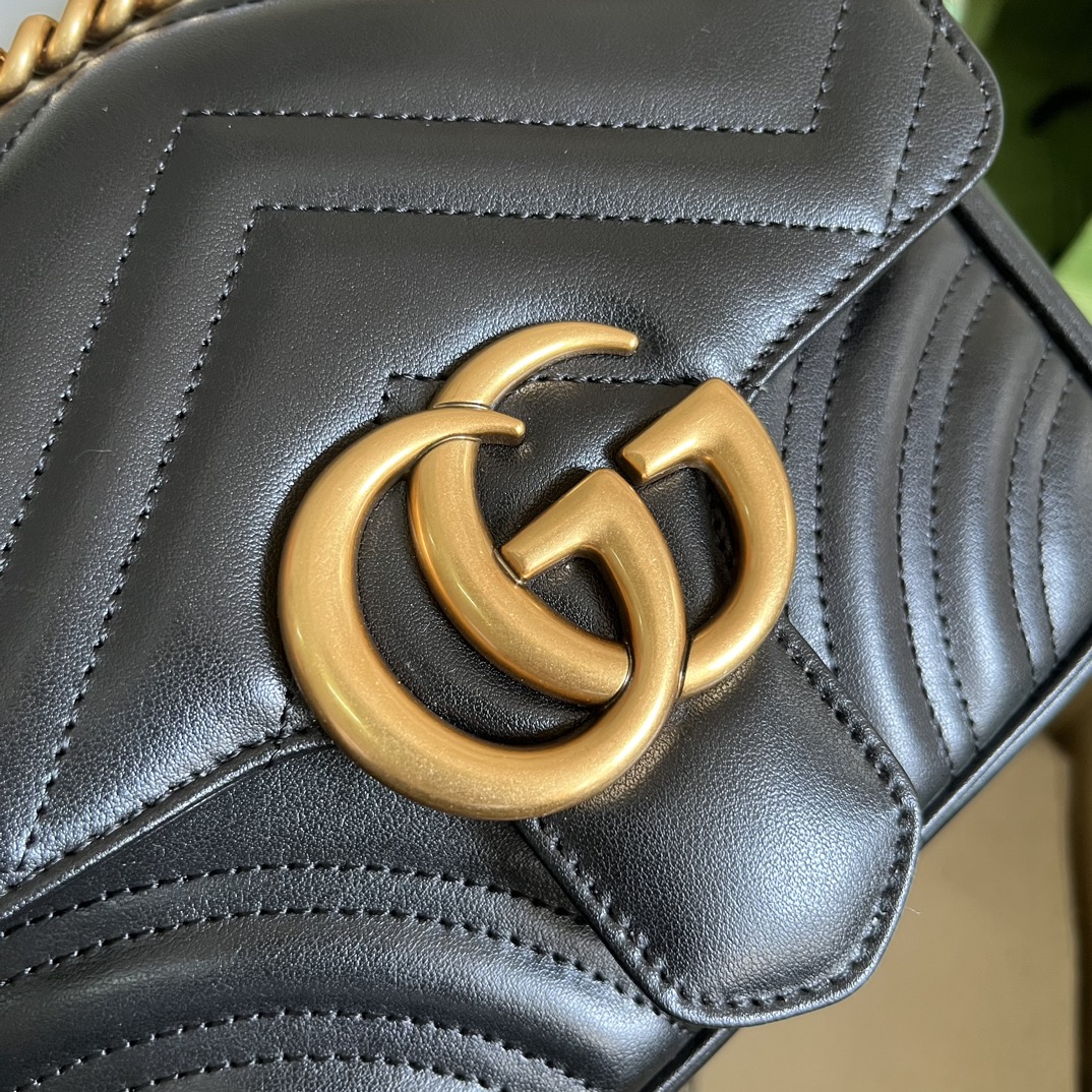 Replica Gucci Marmont Gg Black 739682 - Image 5
