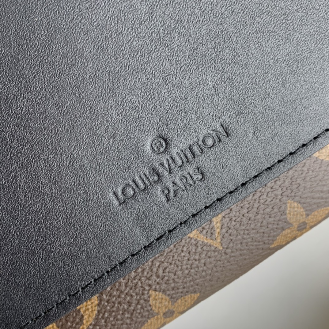 Replica Louis Vuitton Monogram Leather Marceau M46127 Black AAA - Image 6