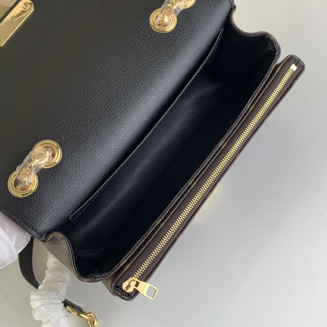 Replica Louis Vuitton Monogram Leather Marceau M46127 Black AAA - Image 5
