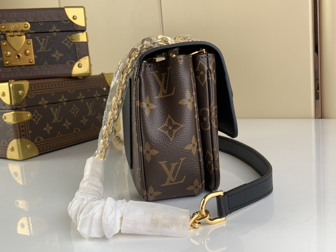 Replica Louis Vuitton Monogram Leather Marceau M46127 Black AAA - Image 10
