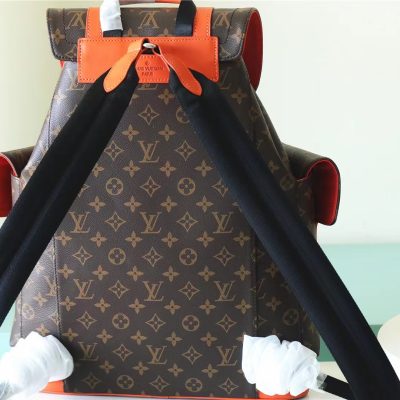 Alternative view of Replica Louis Vuitton Christopher MM Monogram backpack for mens Orange M46814