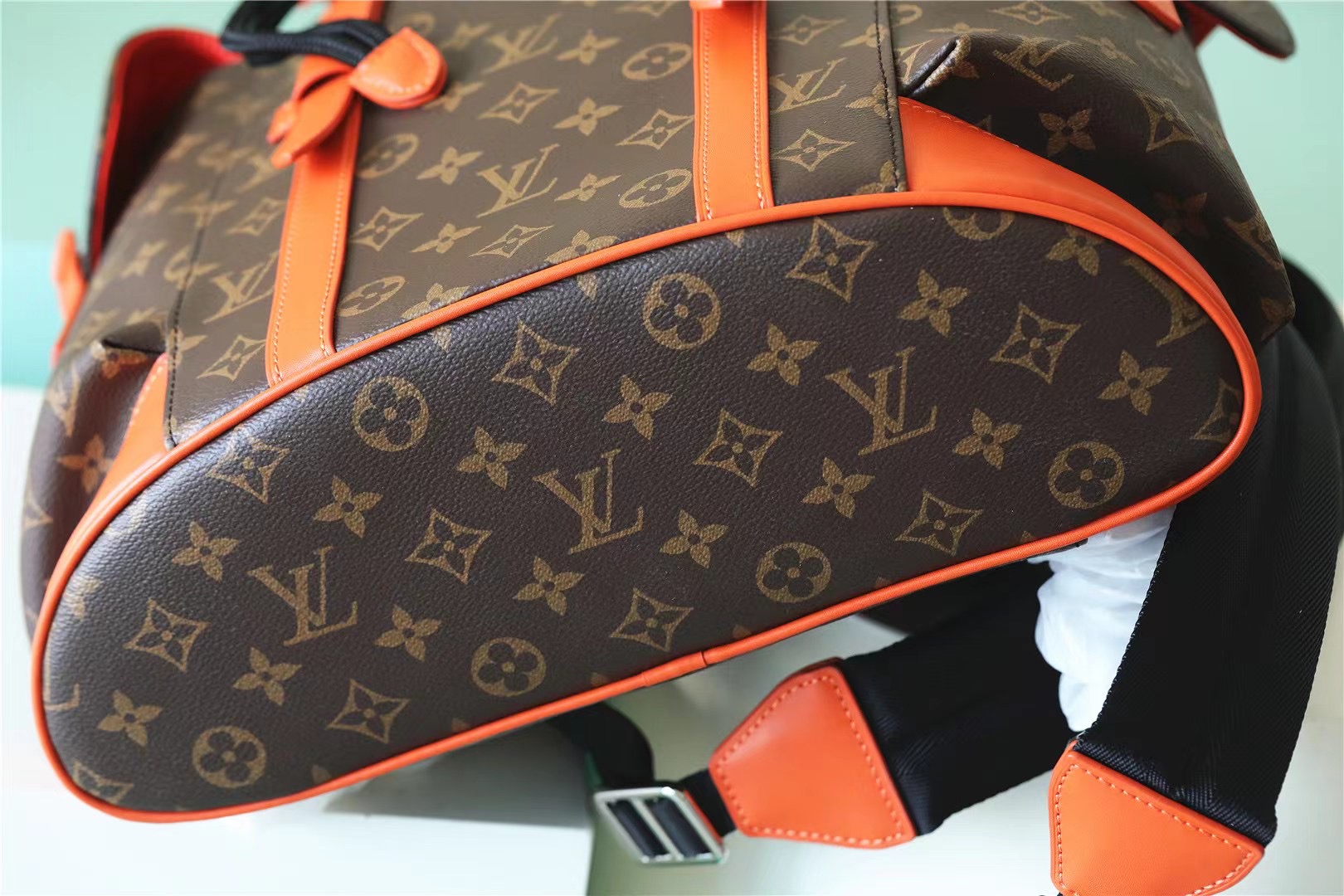 Replica Louis Vuitton Christopher MM Monogram backpack for mens Orange M46814 - Image 8