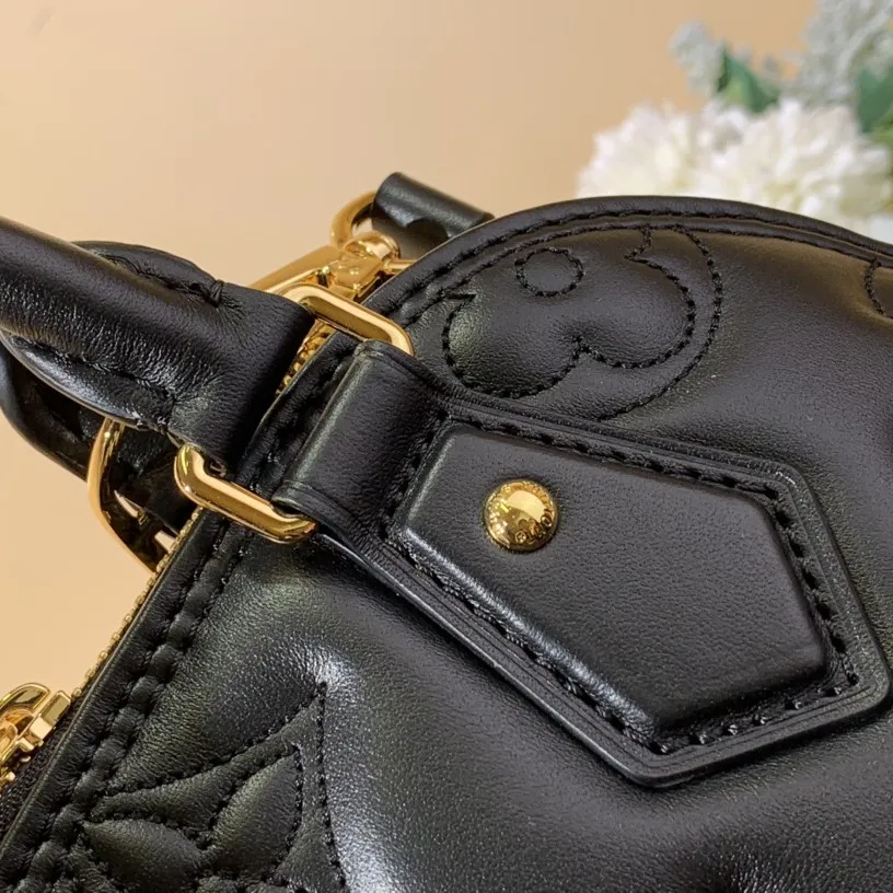 Replica Louis Vuitton Quilted and embroidered smooth calf leather Alma BB M59793 - Image 5