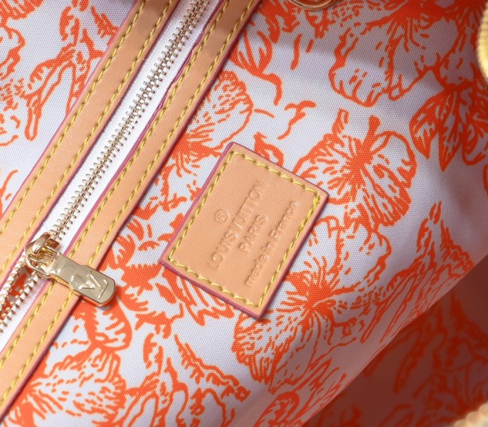 LV By The Pool Monogram Tiles Canvas Keepall 45 In Coral M11251 - Image 6