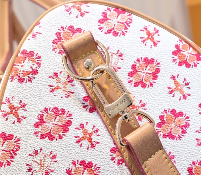 LV By The Pool Monogram Tiles Canvas Keepall 45 In Coral M11251 - Image 8