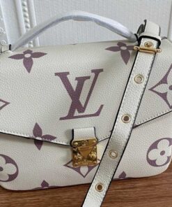 Alternative view of Louis Vuitton Bicolor Monogram Empreinte Metis Bag In Cream And Bois De Rose Pink