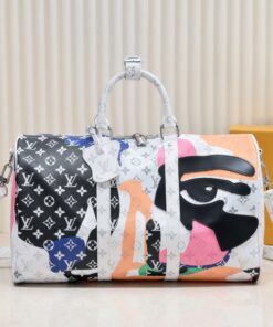 J Hope X Keepall Bandoulière 45 Multicolor In Two Eyes Patches