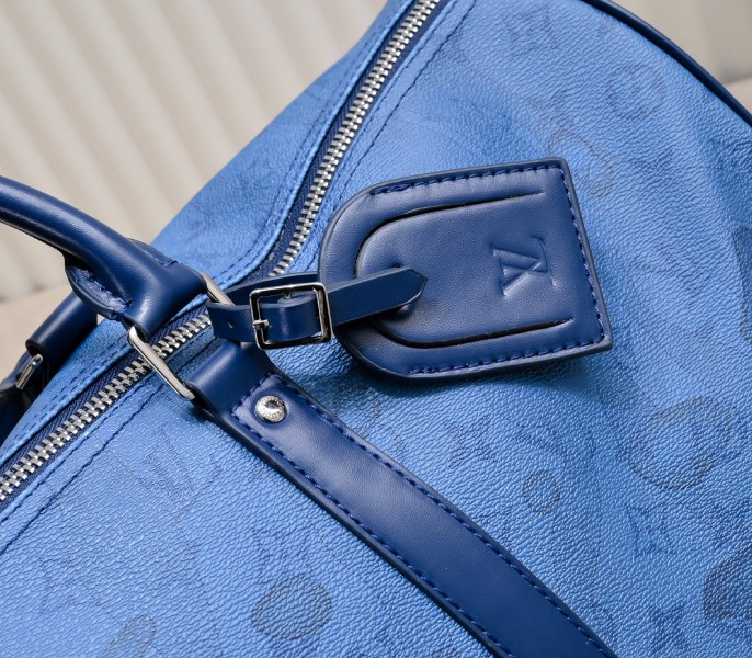 Keepall Bandouliere 50 In Navy River Blue - Image 9