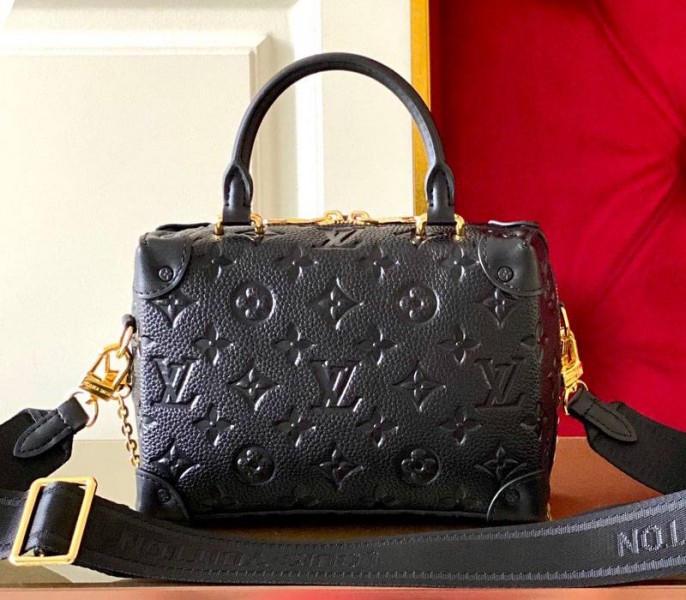 Louis Vuitton Monogram Empreinte Petite Malle Souple Handbag In Black - Image 2