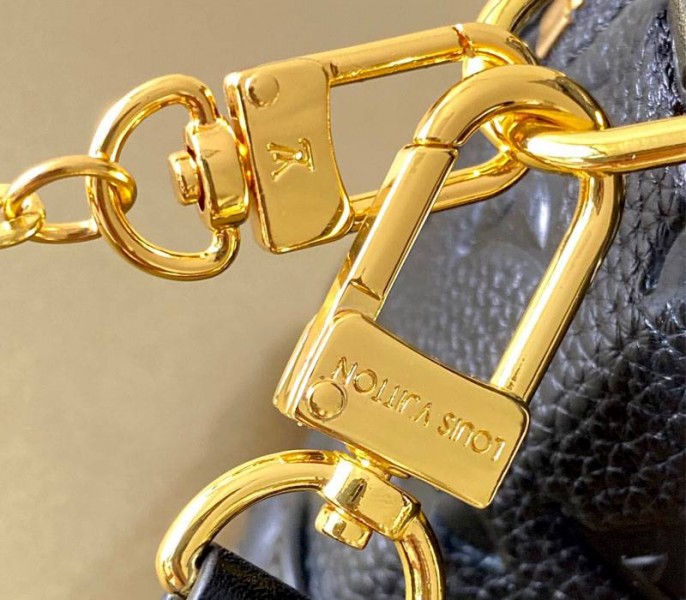 Louis Vuitton Monogram Empreinte Petite Malle Souple Handbag In Black - Image 7