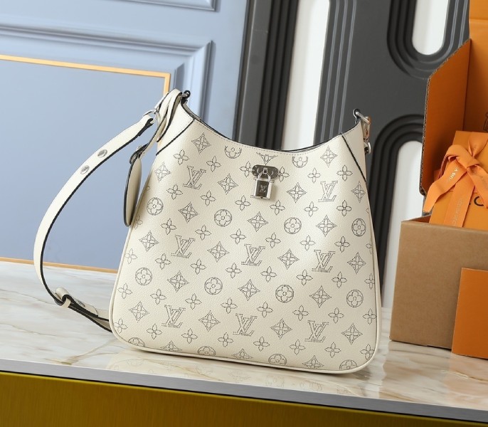 LV Mahina All Around MM Bag In Cream Beige