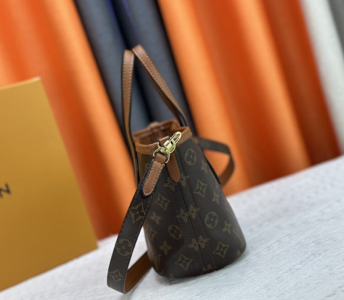 Louis Vuitton Neverfull Bandouliere Inside Out BB Tote In Monogram Canvas And Brown Leather - Image 3