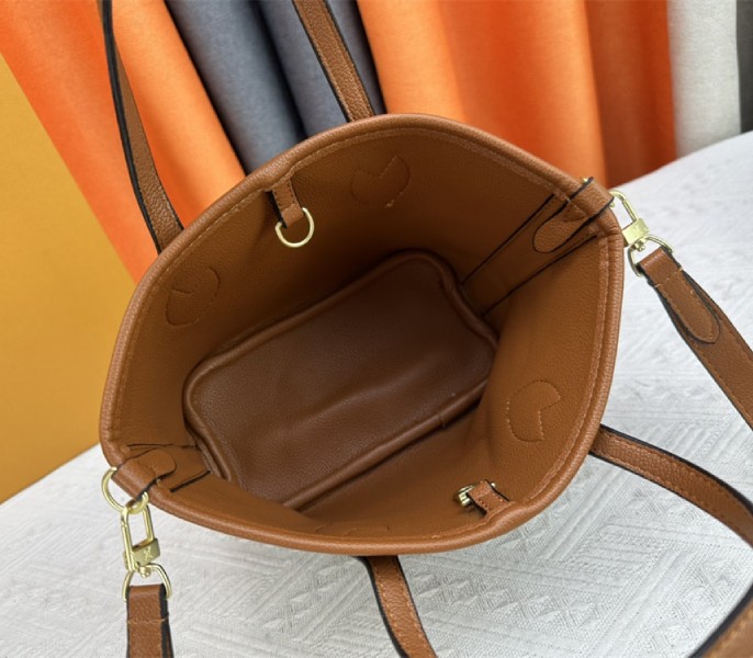 Louis Vuitton Neverfull Bandouliere Inside Out BB Tote In Monogram Canvas And Brown Leather - Image 8