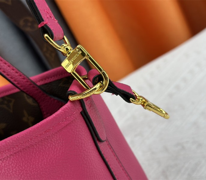 Louis Vuitton Neverfull Bandouliere Inside Out BB Tote In Monogram Canvas And Rose Pondichery Leather - Image 6