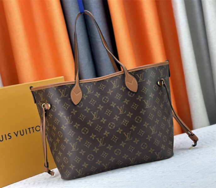 Louis Vuitton Neverfull Bandouliere Inside Out MM Tote In Monogram Canvas And Brown Leather - Image 2