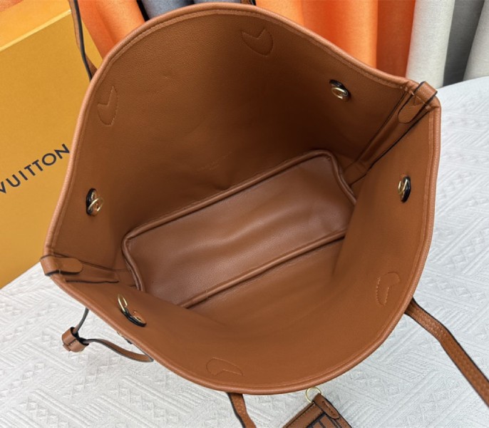 Louis Vuitton Neverfull Bandouliere Inside Out MM Tote In Monogram Canvas And Brown Leather - Image 6