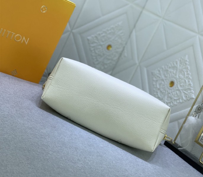 Louis Vuitton Monogram Empreinte Leather Bundle Bag In Cream - Image 4