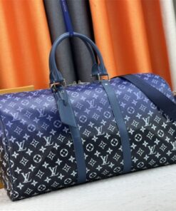 Alternative view of Louis Vuitton Monogram Gradient Canvas Keepall Bandouliere 50 In Navy Blue