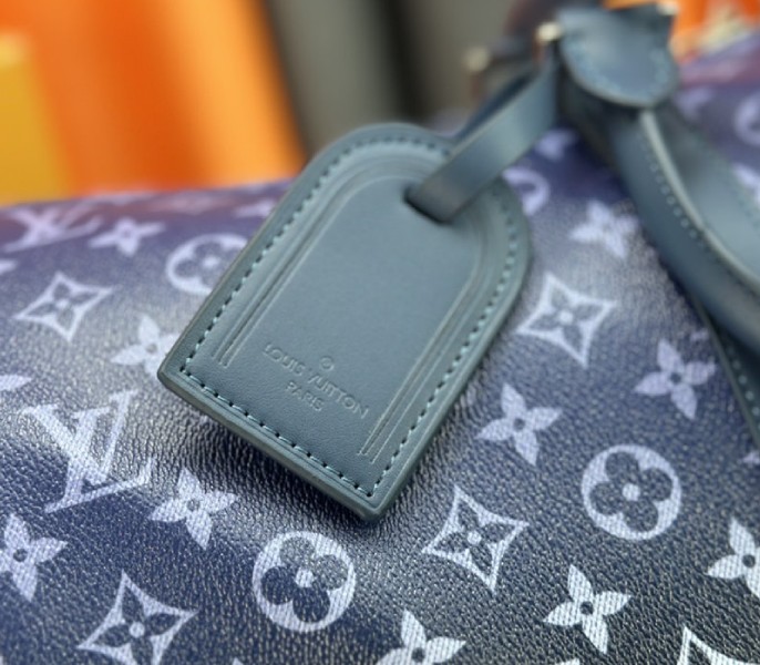 Louis Vuitton Monogram Gradient Canvas Keepall Bandouliere 50 In Navy Blue - Image 8
