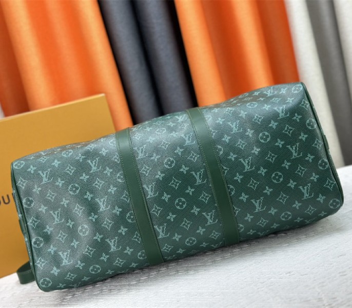 Louis Vuitton Monogram Heritage Canvas Keepall Bandouliere 50 In Green - Image 5