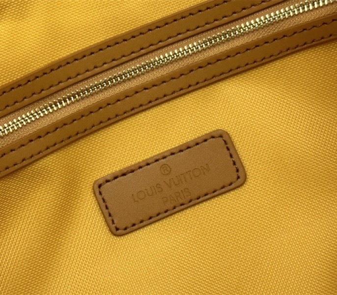 Louis Vuitton Monogram Heritage Canvas Keepall Bandouliere 55 In Yellow - Image 7