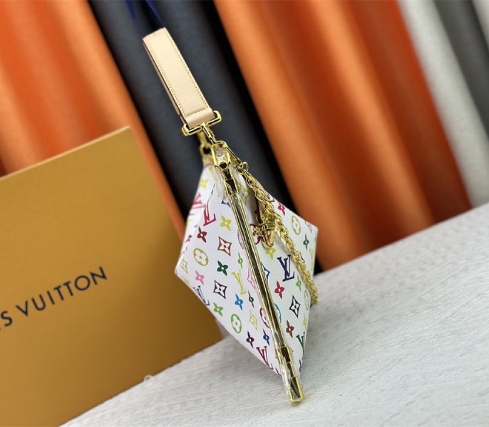 Louis Vuitton X TM Multicolored Lucky Trunk In White - Image 3