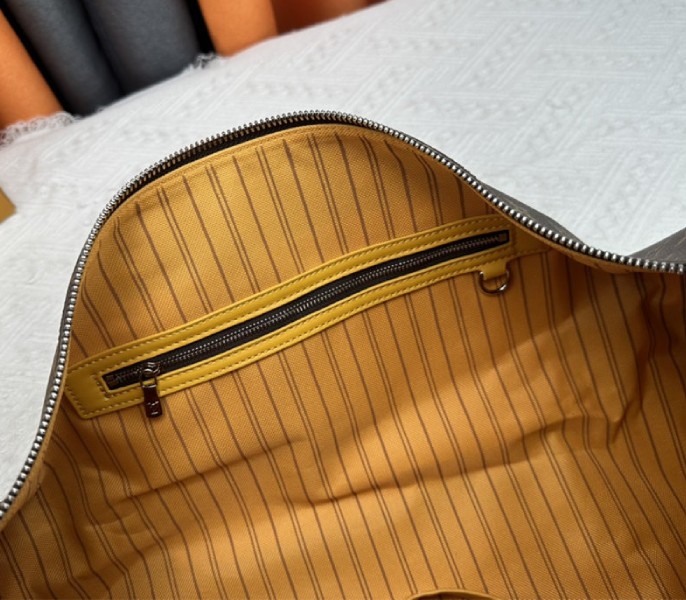 Louis Vuitton Monogram Macassar Canvas Keepall Bandouliere 50 In Safran Yellow - Image 7