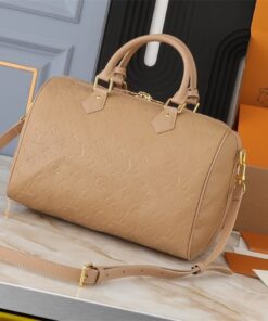 Alternative view of Louis Vuitton Monogram Empreinte Speedy Soft 30 Handbag In Apricot