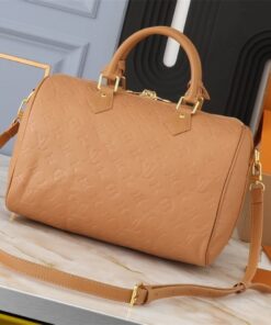 Alternative view of Louis Vuitton Monogram Empreinte Speedy Soft 30 Handbag In Arizona Beige