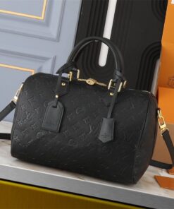 Louis Vuitton Monogram Empreinte Speedy Soft 30 Handbag In Black